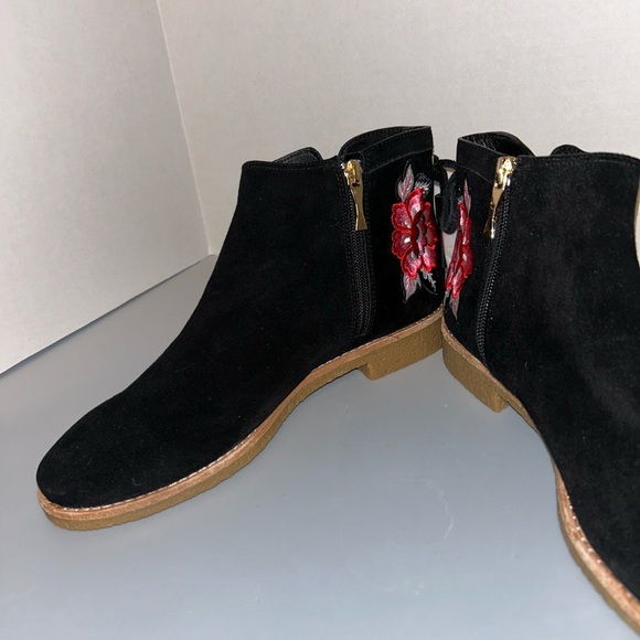NWOT Kate Spade New York Suede Bellville Flat Ankle Boots Womens Size 8 - Picture 3 of 5